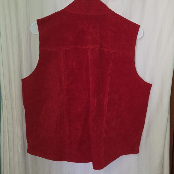 Vintage 90s Y2k Tangents Suede Leather Vest - Picture 13 of 14